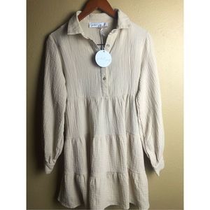 NWT Petal & Pup Cream Long Sleeve Dress size 2